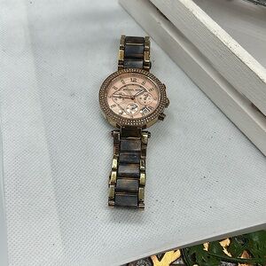 Michael Kors "Parker" Rose-Tone & Tortoise Ladies Watch #MK5538